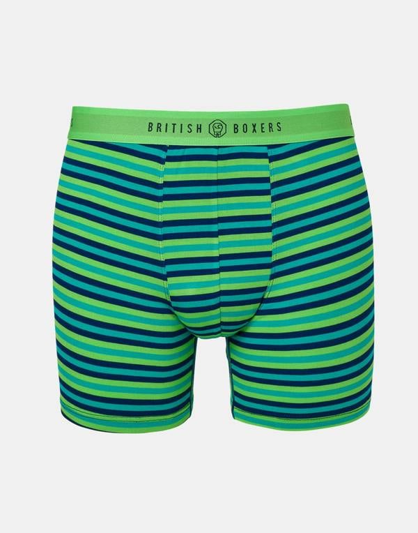 British Boxers Multipack 4 Pairs of Men's Bamboo Stretch Trunks – Electric Lime