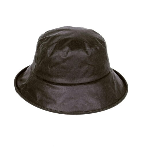 Heather Hats & Accessories Water Resistant British Cotton Bucket Hat, Cotton Lining, Outdoor Wear, Olive