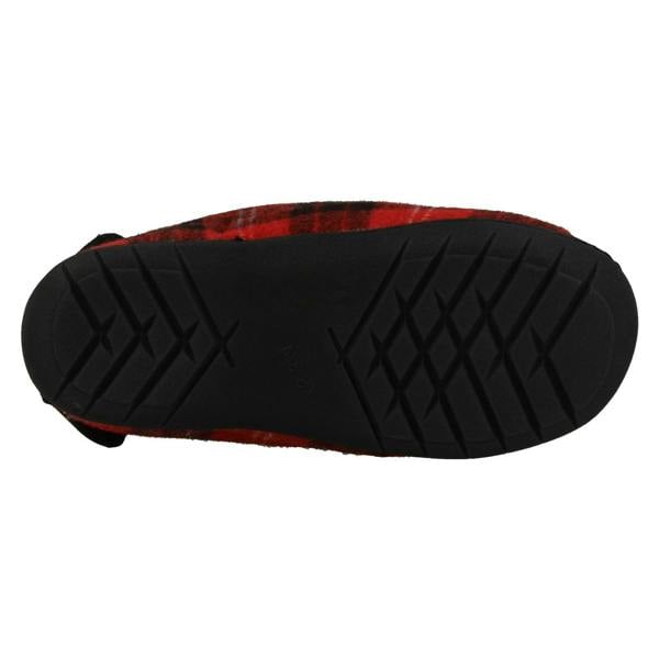 Spot On Ladies Spot On Wide Fitting Tartan Slippers