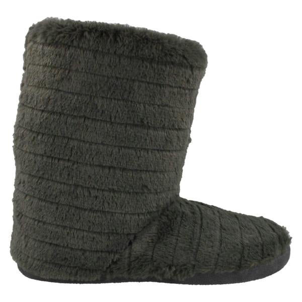 Spot On Ladies Spot On Soft Faux Fur Slipper Boots