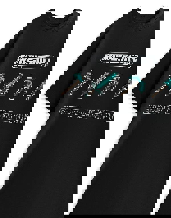 Minecraft Mens Black Expert Crafter Dad Short Sleeved T-Shirt