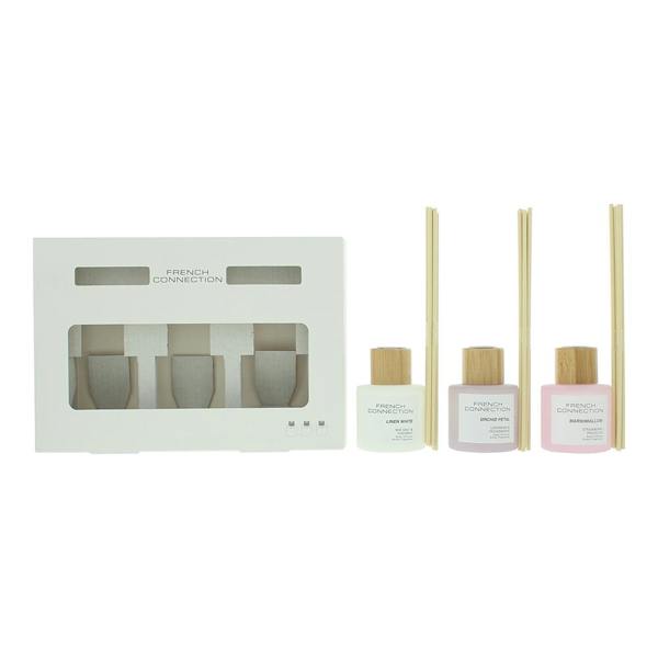 French Connection Pastel Collection Trio of  Reed Diffusers Gift Set 3 x 50ml