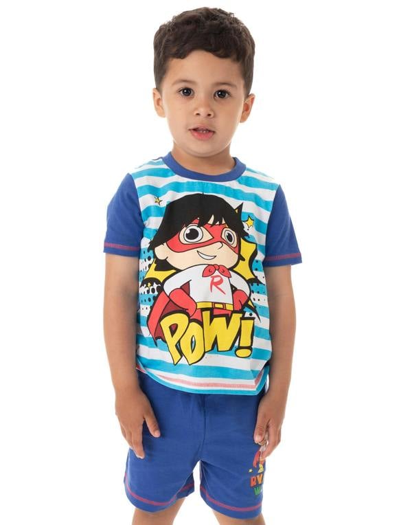 Ryans World Boys Blue Ryan'S World Short Sleeve Short Leg Pyjama Set