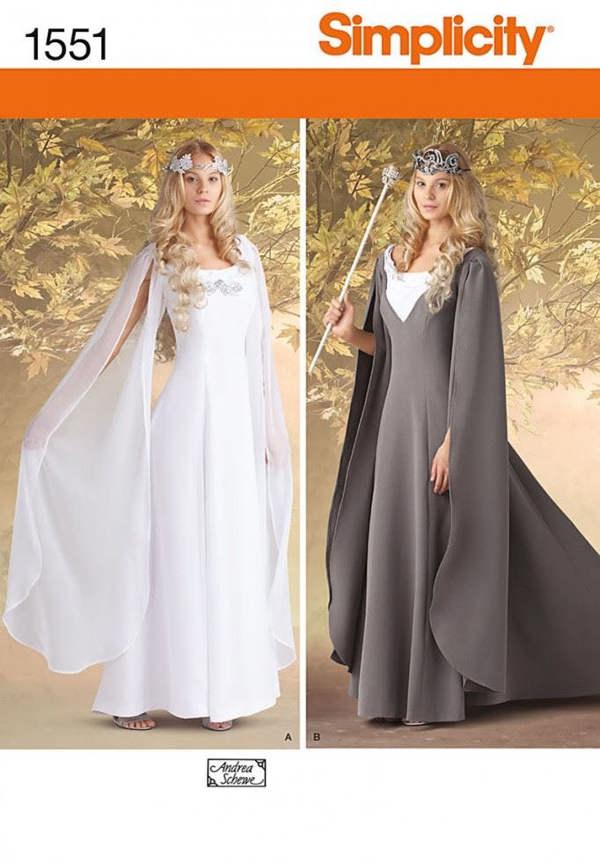 Simplicity Sewing Pattern 1551, Costumes for Women, 8-10-12-14 - Intermediate
