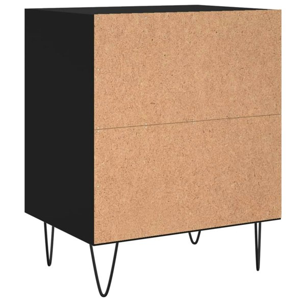 Berkfield Bedside Cabinets 2 pcs Black 40x30x50 cm Engineered Wood