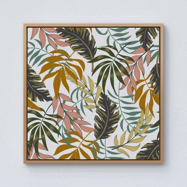 Warren Reed Tropical Leaves Framed Canvas