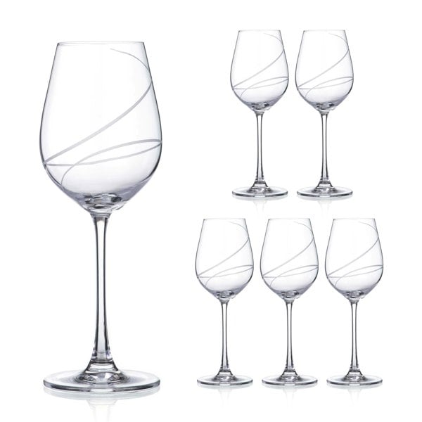 Diamante Aurora White Wine Glasses - Set of 6