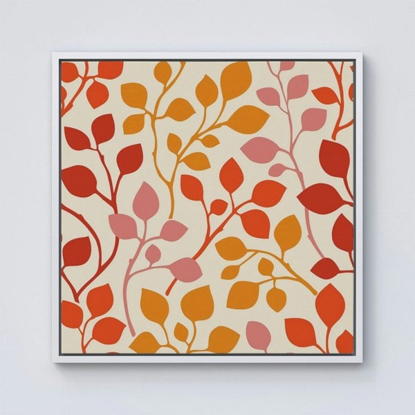 Warren Reed Colorful Autumn Leaves Framed Canvas