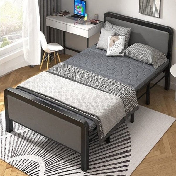 Portable Folding Guest Bed with Mattress Living and Home