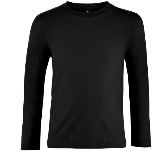 SOLS Childrens/Kids Imperial Long-Sleeved T-Shirt - Deep Black
