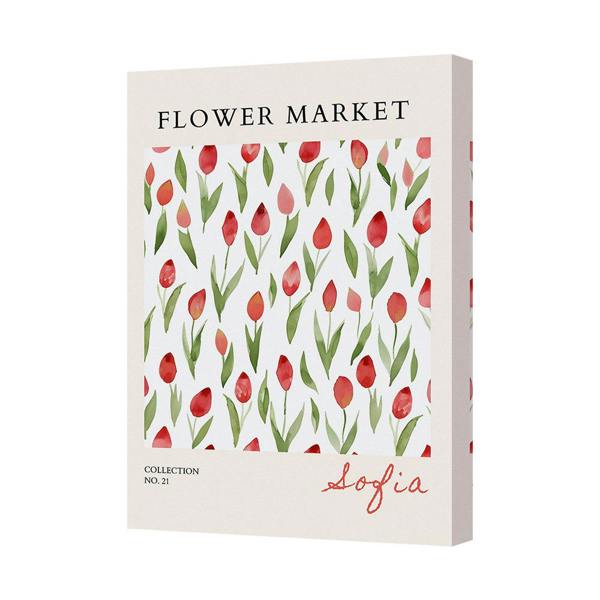 Benjamin Tate Design Flower Market Canvas Wall Art Print Tulip Pattern Sofia