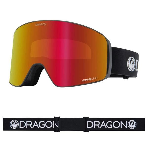 Dragon SLAIN MAG CYL - Black with Lumalens Red Ionized & Lumalens Light Rose Lens