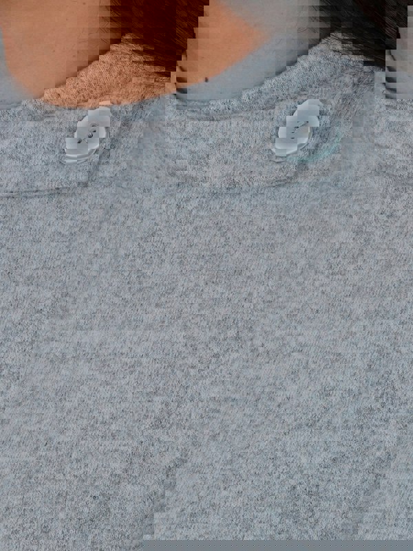 PennyPlain Split Turtle Neck Top - Glacier