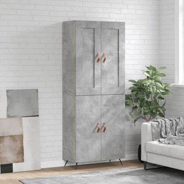 Berkfield Highboard Concrete Grey 69.5x34x180 cm Engineered Wood