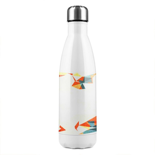 Benjamin Tate Design Circled Autumn Leaves Stainless Steel Bottle