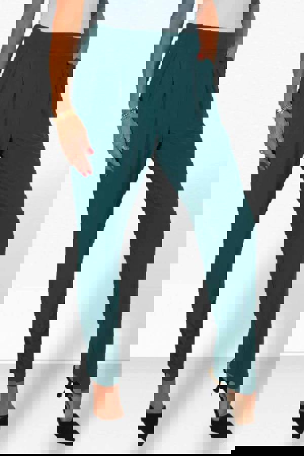 Paulo Due Women's Smart Office Trouser with Pull On Elastic Waist