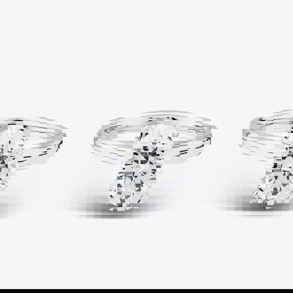 T. H. Baker 9ct White Gold Certified Lab Grown 2.00ct Brilliant Cut Diamond Solitaire Ring LGR43281-200A