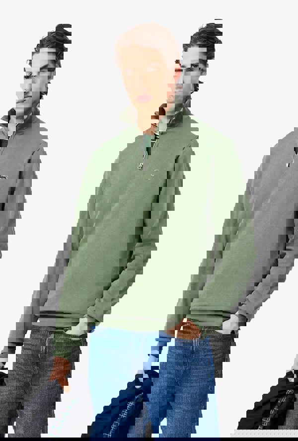 Lacoste Men's Zip-Up High Neck Interlock Sweatshirt