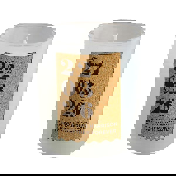 Personalised Memento Company Personalised Anniversary Cork Label Candle Jar