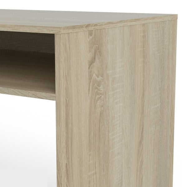 Furniture To Go Function Plus Desk Multi-Functional Desk with Drawer and 1 Door in White and Oak