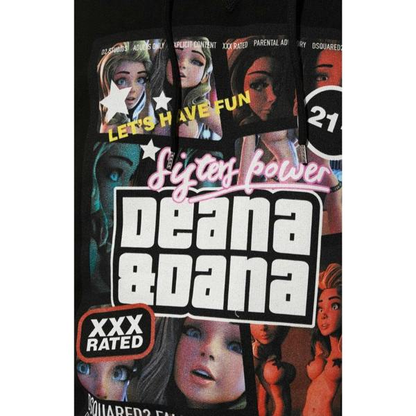 Dsquared2 Sisters Power Deana And Dana Black Hoodie XS