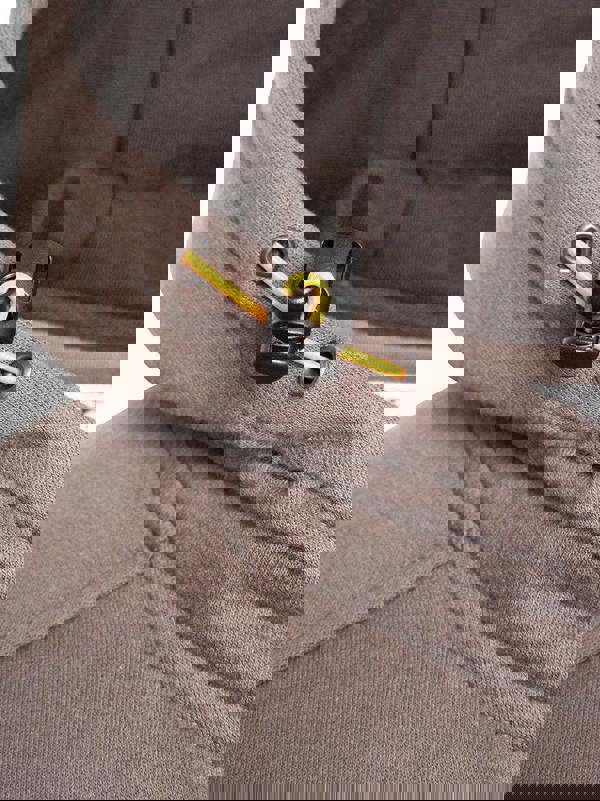 JCB Zip Thru Mens Trade Work Sweat Shirt Full Zip Hoodie, close-up of the adjustable drawstring and toggle at the hoodie neckline.