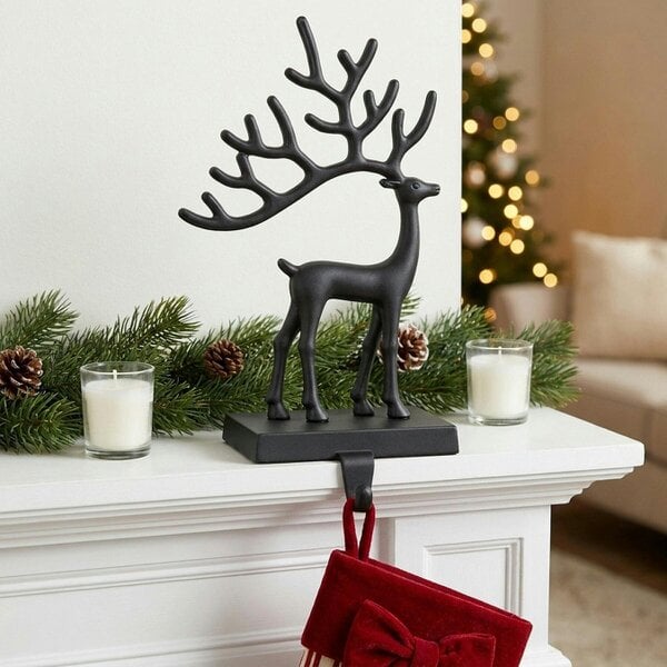 Garden Greatness Detailed Christmas Reindeer Stocking Holder