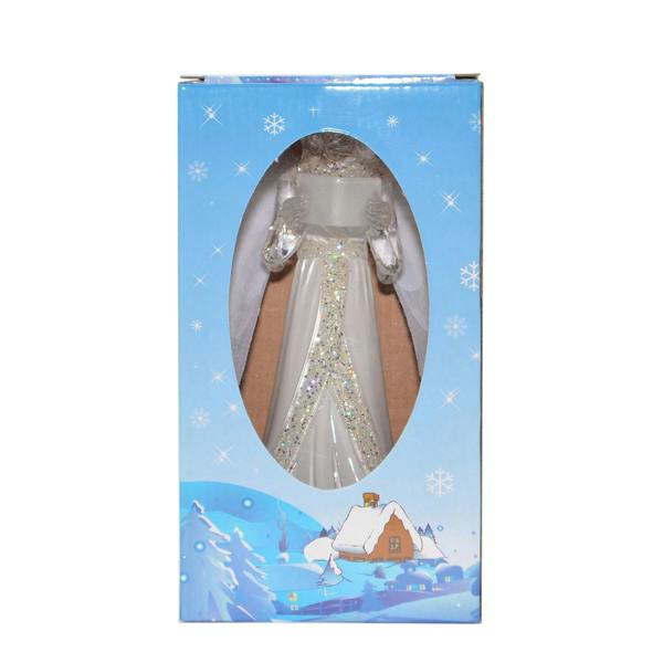 Shatchi 21cm Fibre Optic LED Angel Figure with Colour Changing Wings, Battery Powered Christmas Decoration