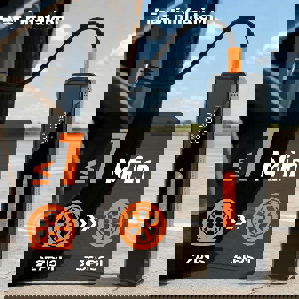 Traderight Car Tyre Inflator Portable Air Compressor Pump 150PSI Rechargeable