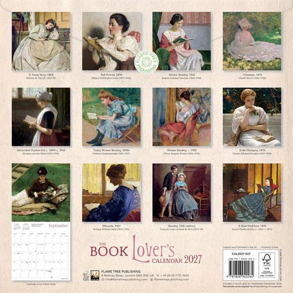 The Book Lovers Calendar 2027, Wall Calendars, Month To View, History & Literature, Gift