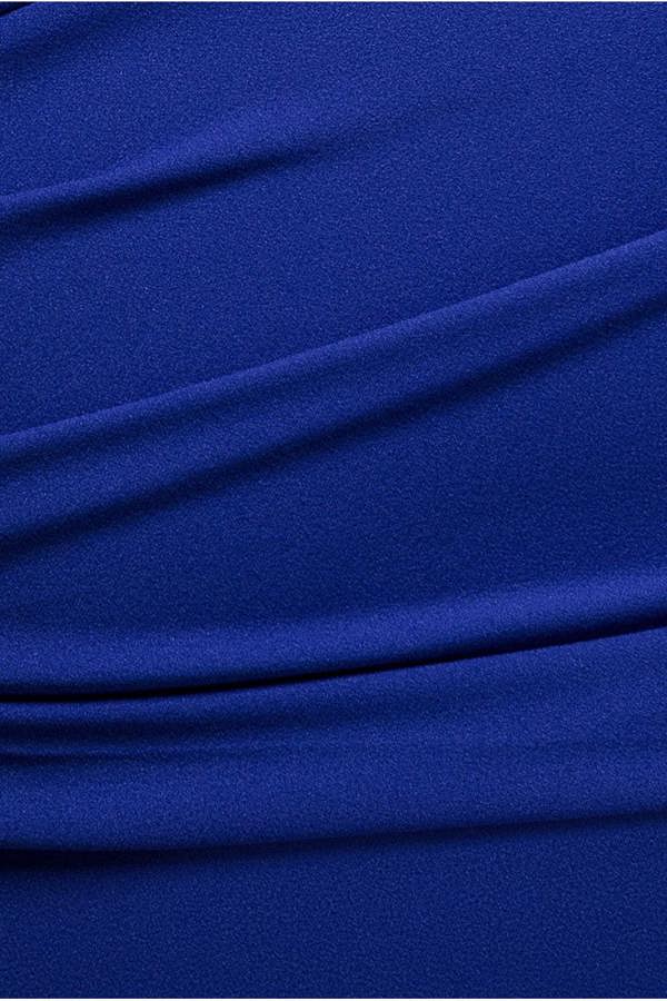 Goddiva Plus Scuba Bardot Pleated Midi Dress - Royalblue by Goddiva Plus