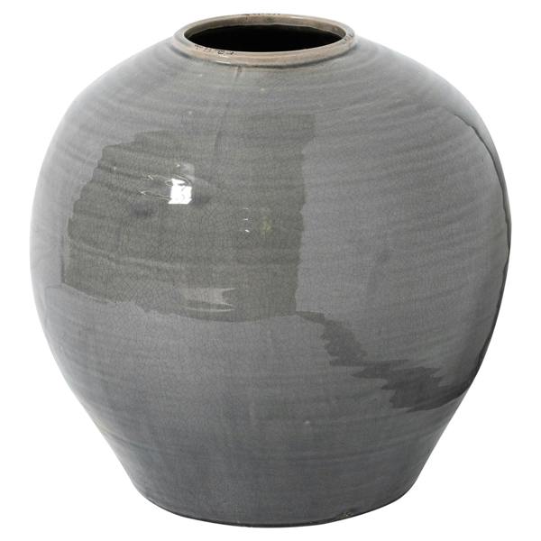 Hill Interiors Garda Regola Glazed Vase - Grey