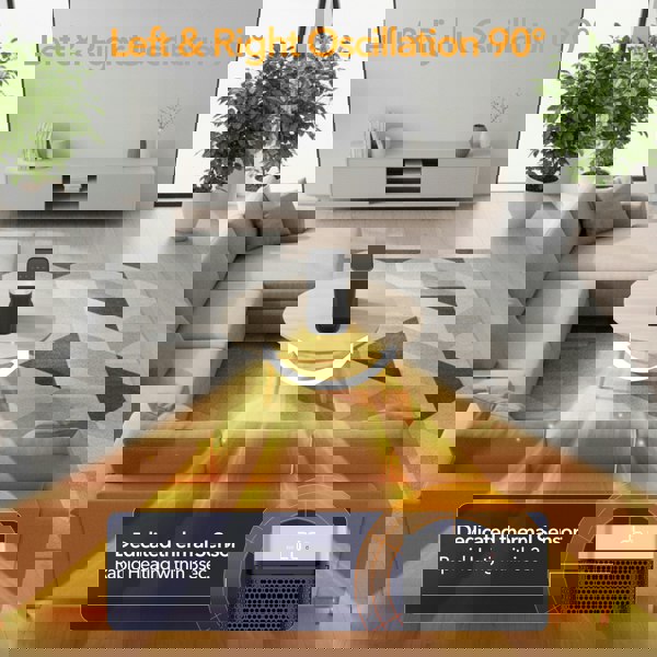 Air Pro Portable Electric Space Heater 17" - Remote Control - LED Display 1-12HR Timer