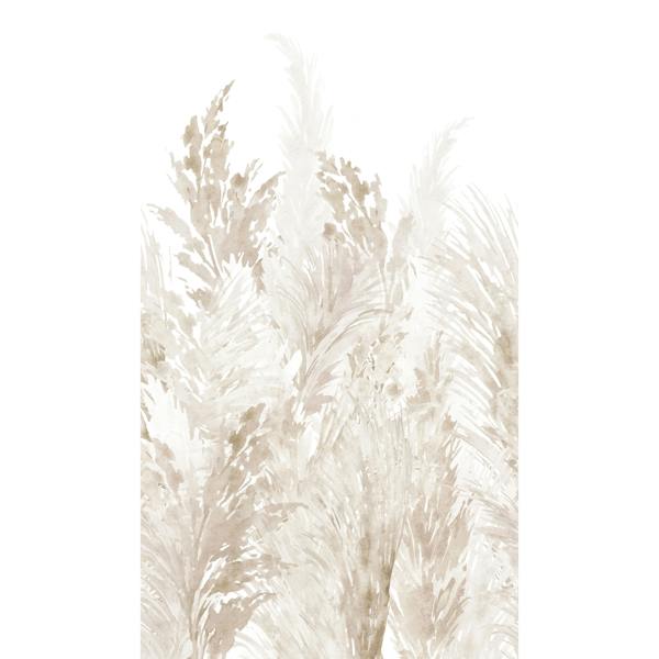 Grandeco Watercolour Pampas Grasses 3 panel repeatable Mural 1.59 x 2.8m, Beige