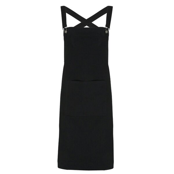 Premier Cross Back Barista Bib Apron - Black