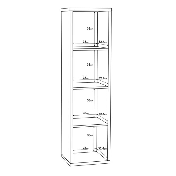 Wyld Haus Mauro 3 Shelves Storage Unit in Sand Oak