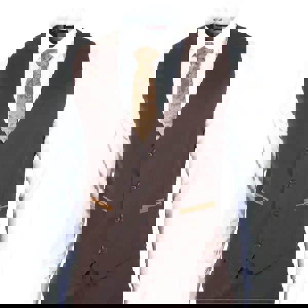 TruClothing IM32 - Men's Plain Dark Brown 3 Piece Suit