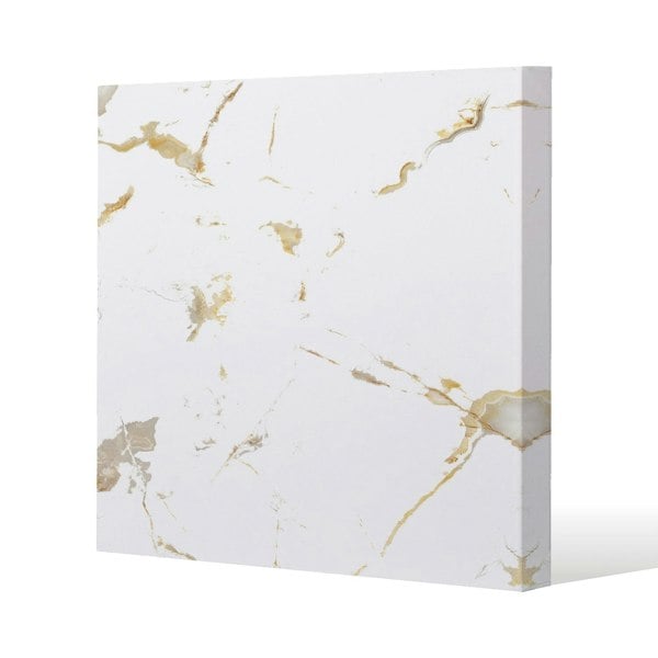 Benjamin Tate Design Gold Marble Slim Style Canvas Print  75x75cm , 15mm Slim Real wood.