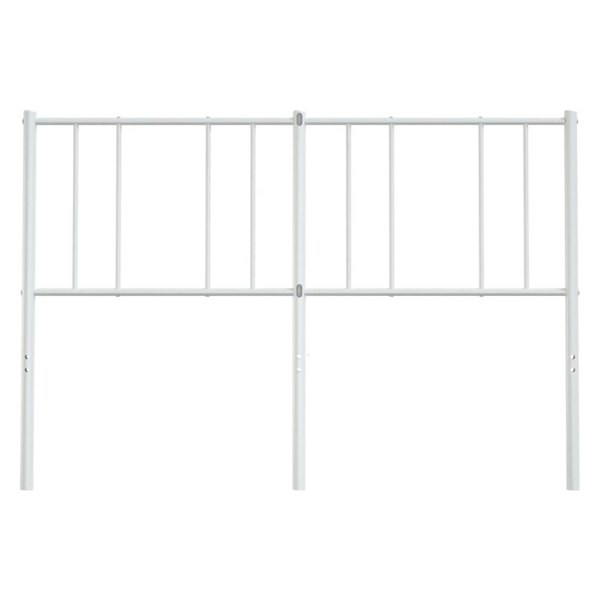 Berkfield Metal Headboard White 135 cm