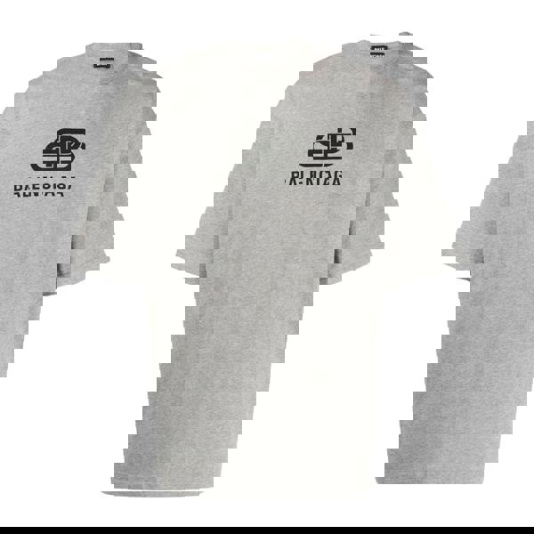 Balenciaga BB Logo Printed T-Shirt   in  Grey