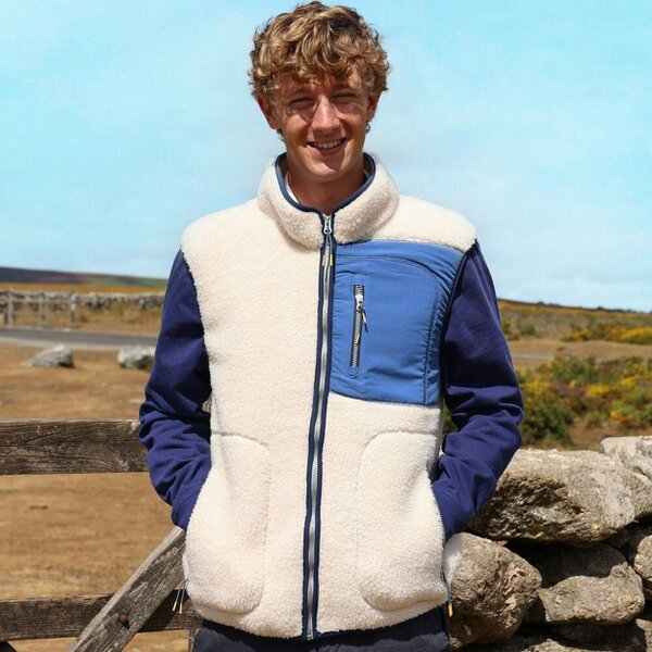 Lazy Jacks LJ852 - Men's Sherpa Fleece Gilet - Oatmeal