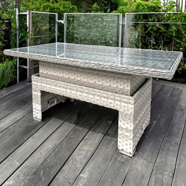 Oseasons Rattan Rising Table in Dove Grey