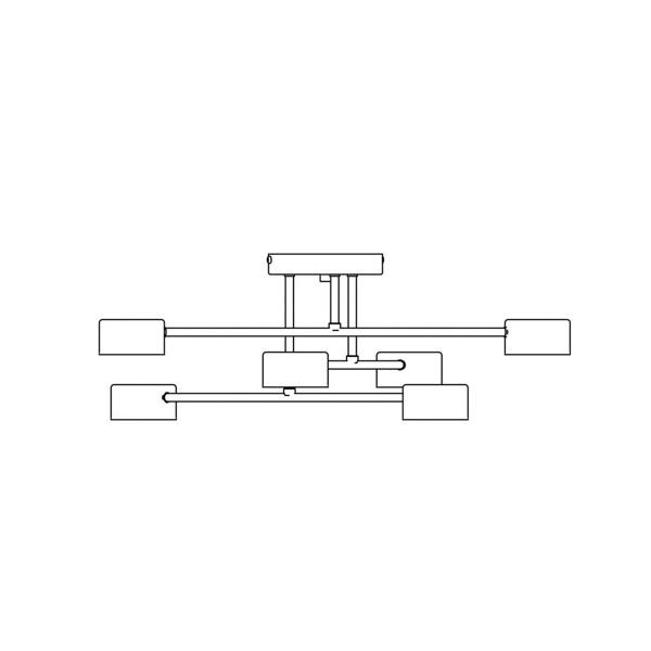 Emibig HALO Ceiling lamp 6 x GX53 Black