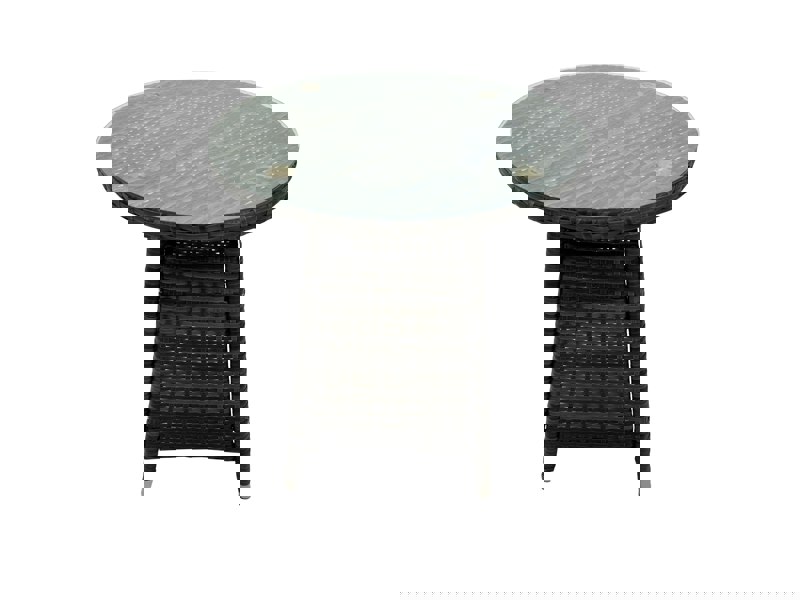 Fimous Rattan Garden Furniture Dining Set Table And Chairs Wicker Patio Outdoor 2 chairs plus small round table