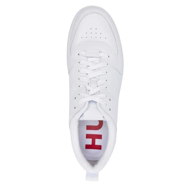 Hugo Mens Kilian Side Logo Flat Trainers - White - 