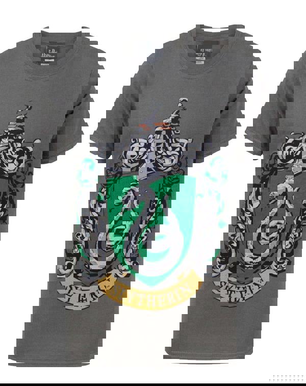 Harry Potter Boys Black Slytherin Crest Short Sleeved T-Shirt