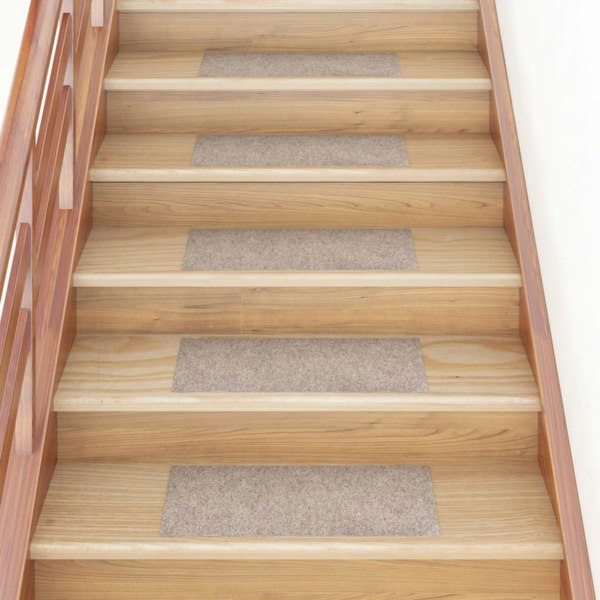 Berkfield Self-adhesive Stair Mats Rectangular 15 pcs 60x25 cm Cream