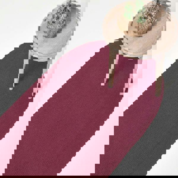 HOMESCAPES Handmade Woven Braided Rug