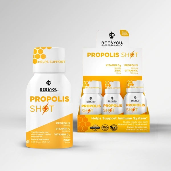 BEE&YOU Vitamin C Propolis Shot + Zinc x12