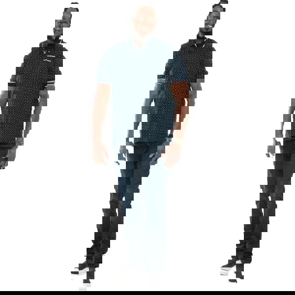 Duke Mens D555 Oakley All-Over Print Jersey Kingsize Polo Shirt - Navy - 